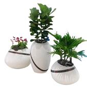 玻璃钢花盆酒店售楼部线条花器简约落地花钵商场美陈户外景观花坛