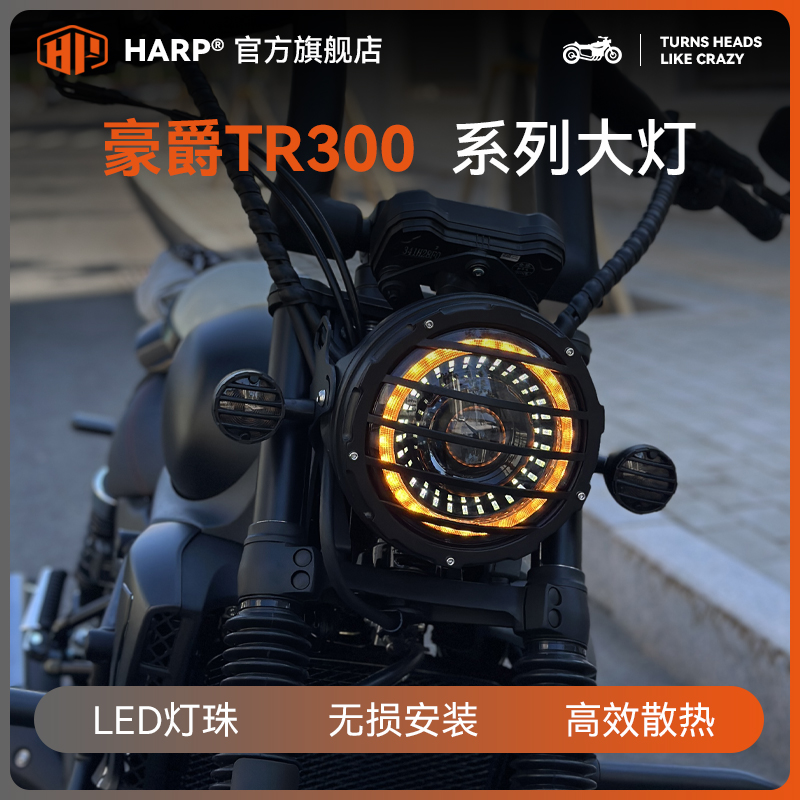 适用于豪爵TR300大灯总成无损装