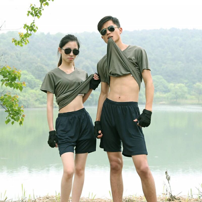 夏季速干圆领短袖运动套装