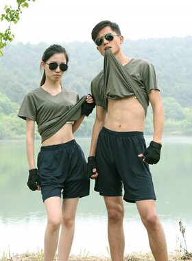 夏季速干圆领短袖运动套装