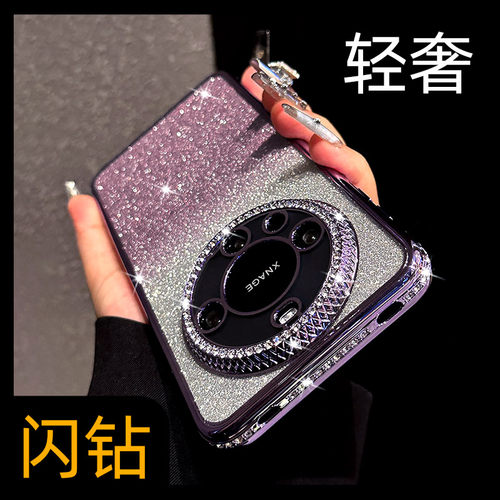 【高品质】水钻闪粉女渐变手机壳