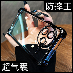 四角氣囊適用紅米k80手機殼新款 k70透明保護套14高級感外殼小米15 k80pro電鍍帶鏡頭膜全包防摔redmik80至尊版