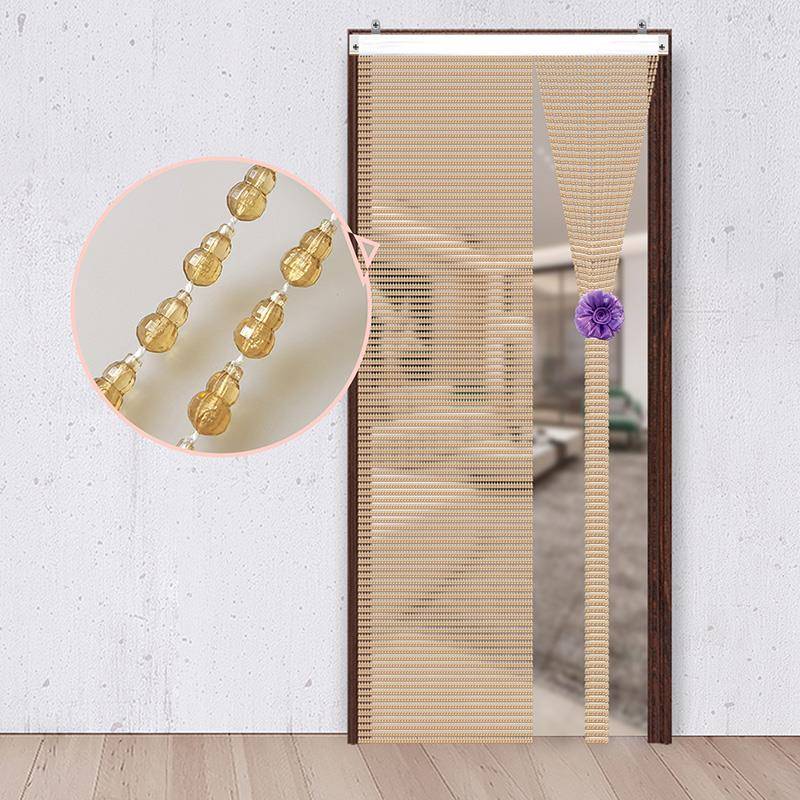 夏季卧室家用葫芦隔断帘熟食店串珠门帘子塑料珠子水晶珠帘免打孔