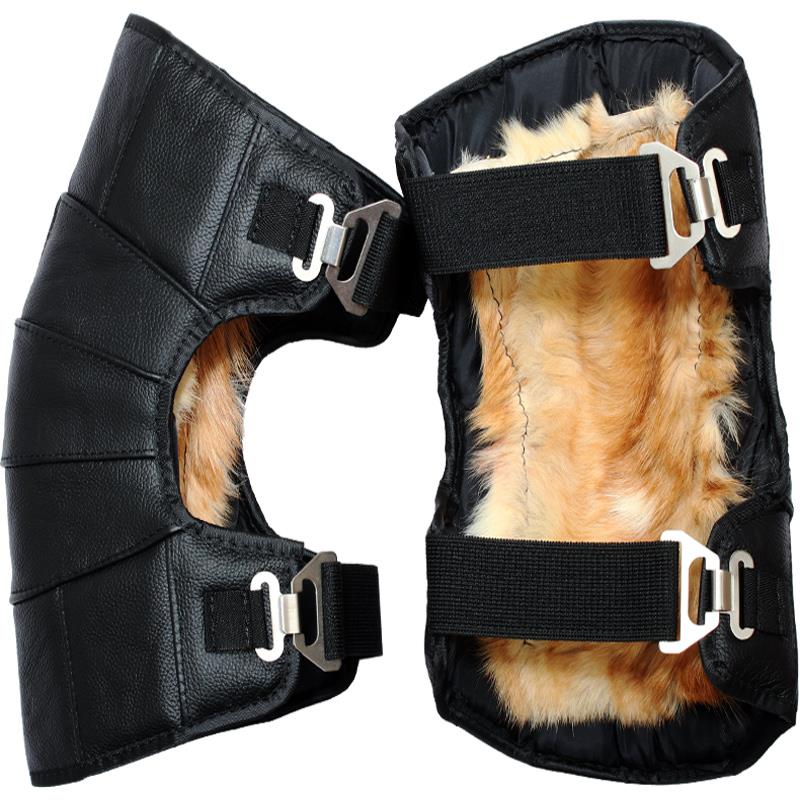 真皮毛冬季摩托电动车护膝护腿加厚绒男女防水风寒保暖春夏四季
