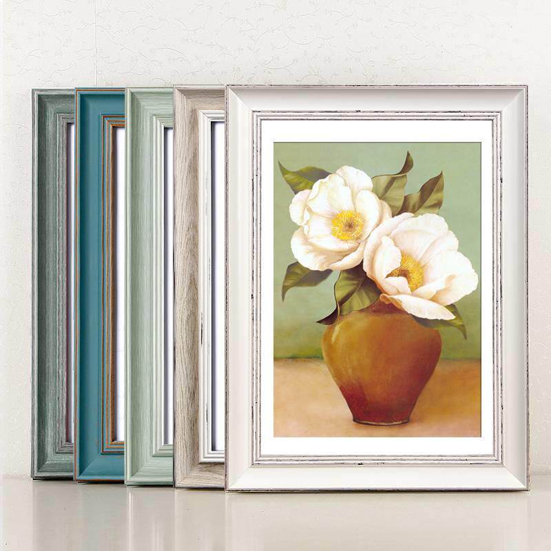 简约做旧复古欧式大相框装裱画框挂墙美式定制20寸50cm75厘米16寸