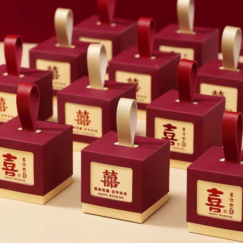 结婚喜糖盒2025新款婚礼糖果盒子中式高级感礼盒糖袋包装盒空盒
