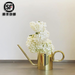 现货 丹麦AYTM Watering Can 1.5L黄铜长嘴浇花壶盆栽浇水器ins