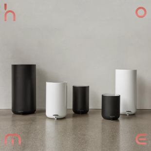 现货 丹麦Audo Cph PEDAL BIN极简脚踏式家用垃圾桶 样板房摆设