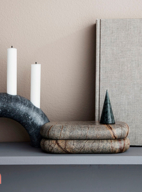 丹麦fermliving置物牙杯大理石