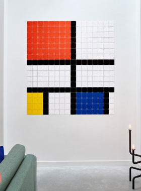 现货 荷兰IXXI Mondrian Pixels自由组合现代抽象墙壁装饰挂画