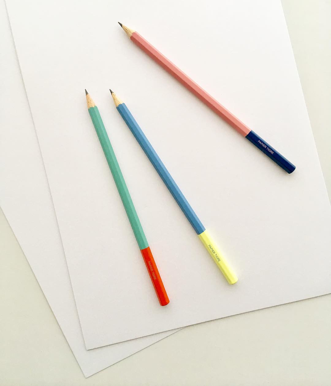 ho me现货 法国papier tigre 纸老虎彩色拼色hb铅笔单支 礼品