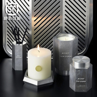 现货 英国Tom Dixon ALLOY系列琥珀与金属香薰蜡烛 木质香味