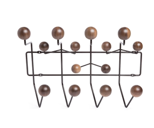 瑞士进口Vitra 现货 北欧简约玄关实用多功能胡桃木衣帽架挂钩