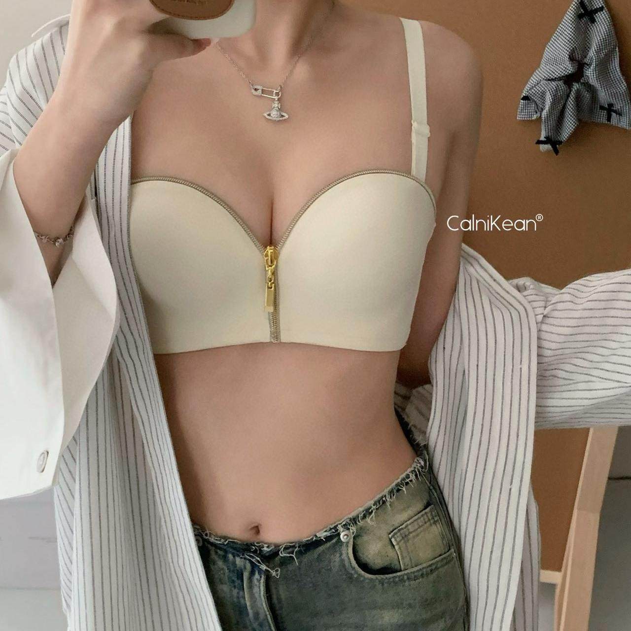 Calnikean深V小聚蛋肩带内衣