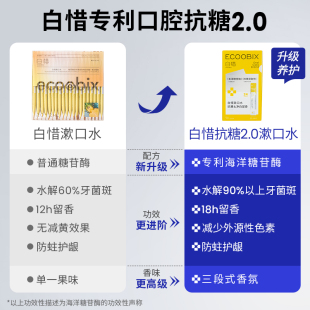 白惜便携条装 漱口水持久留香护龈防蛀牙除口臭去黄清新口气白皙