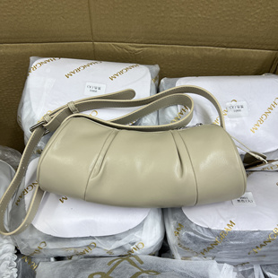 库存尾货2025新款 通勤包单肩斜挎包 微瑕牛皮腋下包高级质感女式