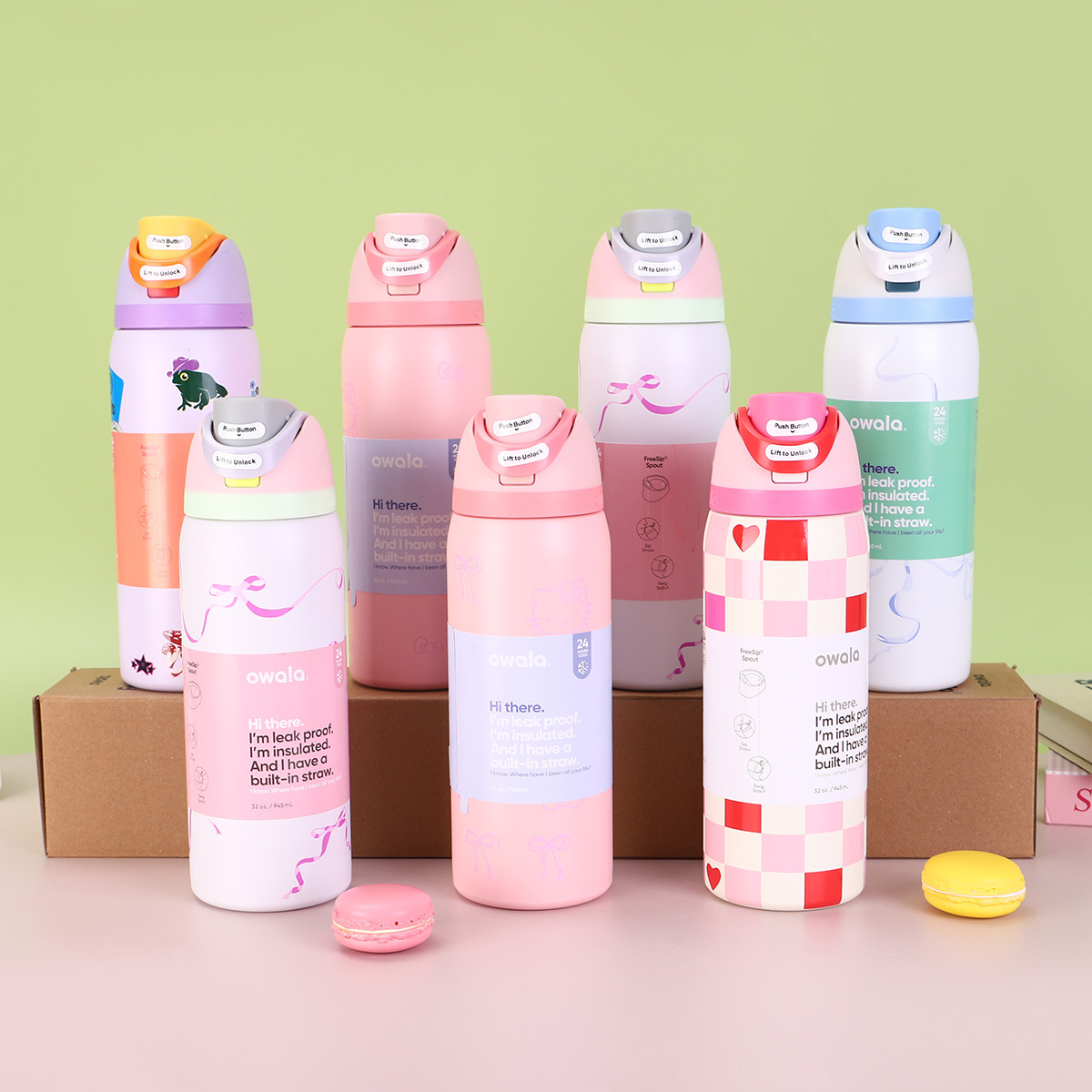 owala不锈钢保温杯便携式水果杯