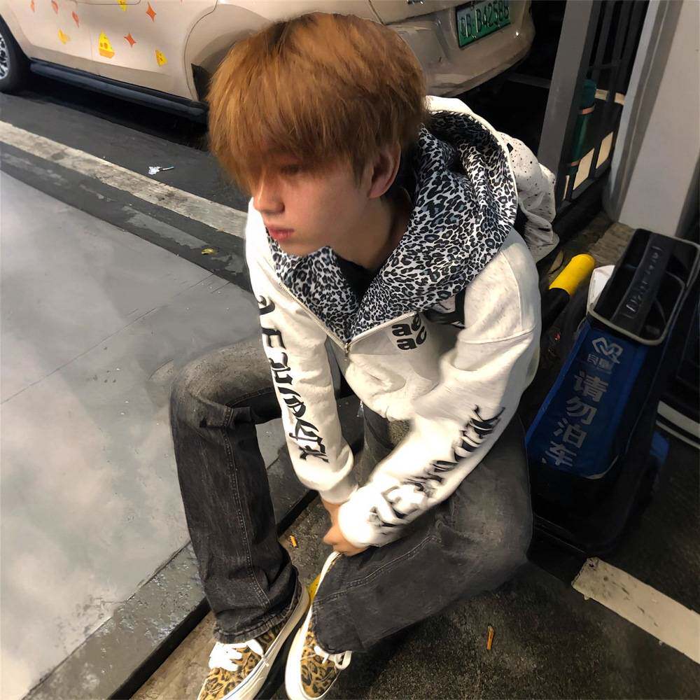国潮卫衣男款美式高街潮牌轻奢连帽重磅刺绣2025开衫拉链秋冬外套