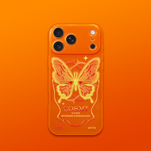 CosmiCase 橙光幻蝶cmc28 荧光橙手机壳适用于iPhone17/17Pro/17ProMax