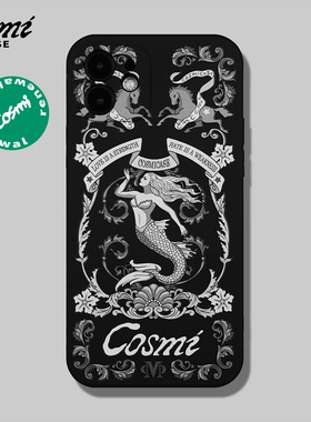 CosmiCase原创人鱼传说 re31 复古黑白手机壳适用于苹果17iPhone16ProMax