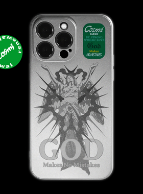 CosmiCase原创设计幸运之神 re38 电镀银色手机壳适用于iPhone17ProMax
