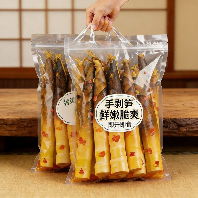 店铺热销手剥笋香辣味泡椒味脆嫩笋尖开袋即食下酒小菜超解馋零食