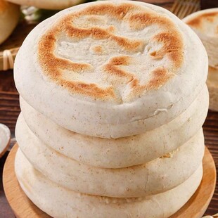 白吉馍饼陕西风味手工白吉饼白吉馍饼胚速食早餐批发小孩上学早餐