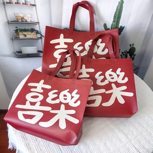 塑料环保购物礼品袋 衣服 店袋子装 高档覆膜无纺布手提袋定制服装