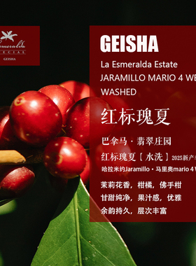 2025新产季巴拿马翡翠庄园红标瑰夏Geisha水洗处理咖啡豆手冲单品