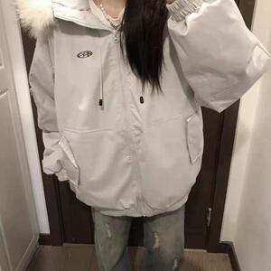 赵露思同款小个子毛领派克服棉服