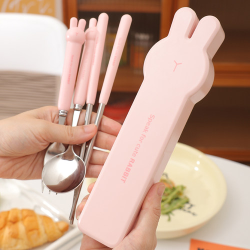 餐具三件套勺筷套装学生餐具可爱