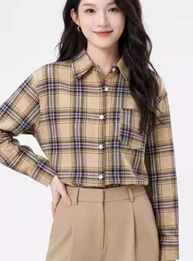 3-20H 春夏新款大版休闲格子衬衫    CS001