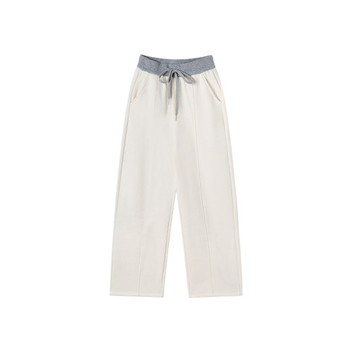 【Tia之夜 大狂欢】12.26F 新款撞色腰加绒加厚直筒裤   2591