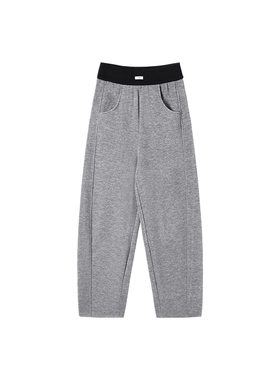 1-4H  秋冬新款加绒加厚羊毛蚕丝撞色腰香蕉裤     626