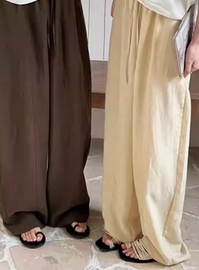 3-20H 春夏新款天丝亚麻休闲阔腿裤    K2603