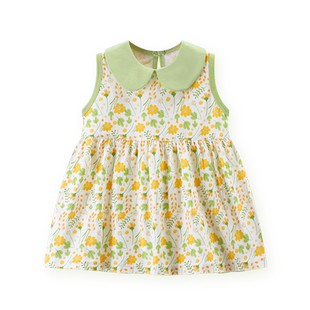 宝宝连衣裙纯棉夏季薄款女童碎花裙婴儿衣服儿童外出夏装公主裙子