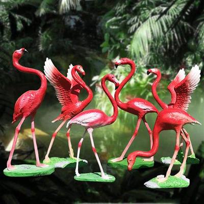 园林景观小品庭院装饰摆件玻璃钢仿真火烈鸟雕塑玻璃钢动物雕塑