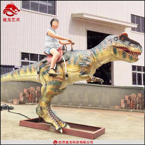 户外软体机械会动大型骑乘仿真恐龙广场公园小型恐龙游乐模型厂家