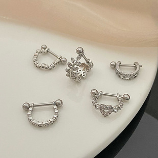 耳钉Screwed Earrings Earbone Nails Ear Buckles Women Earring
