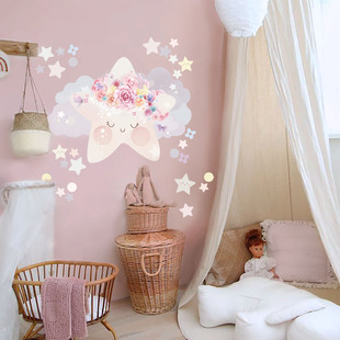 Astrkiz《Fantasy Dream》丹麦绘本云朵星星梦幻治愈装饰儿童墙贴