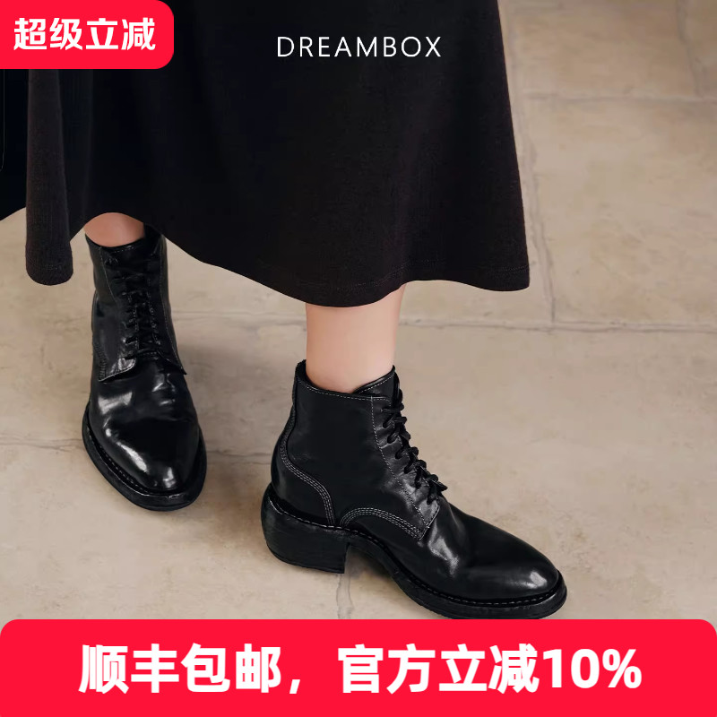 时尚气质马皮高跟马丁靴