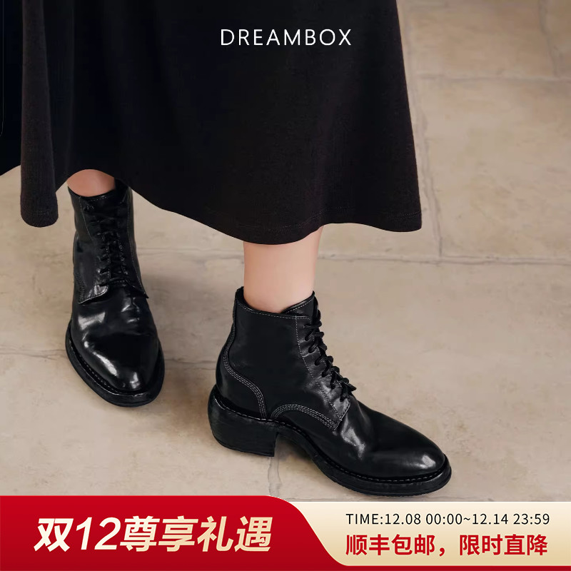 时尚气质马皮高跟马丁靴