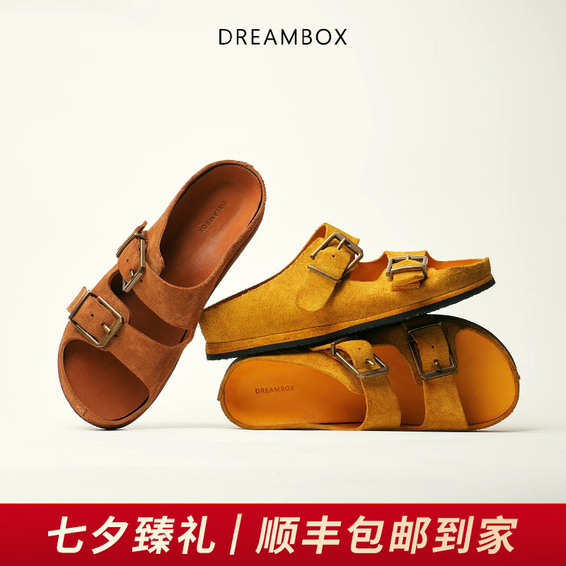 夏季外穿马皮搭扣勃肯鞋