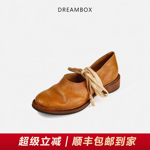 时尚轻奢个性绑带袋鼠皮乐福鞋