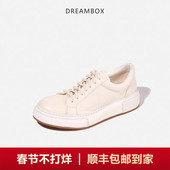 纯手工马皮透气休闲板鞋 dreambox钧博小白鞋 vibram真皮软底女鞋