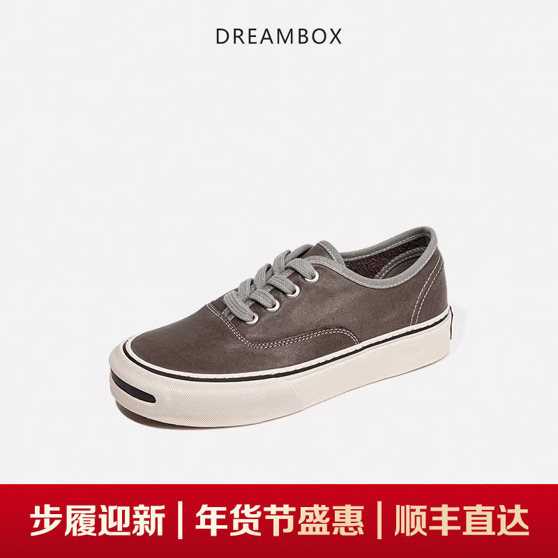 dreambox钧博vibram复古做旧女士休闲板鞋轻便透气开口笑硫化鞋,女鞋,休闲板鞋,淘宝优惠券,粉丝福利购,淘宝优惠卷