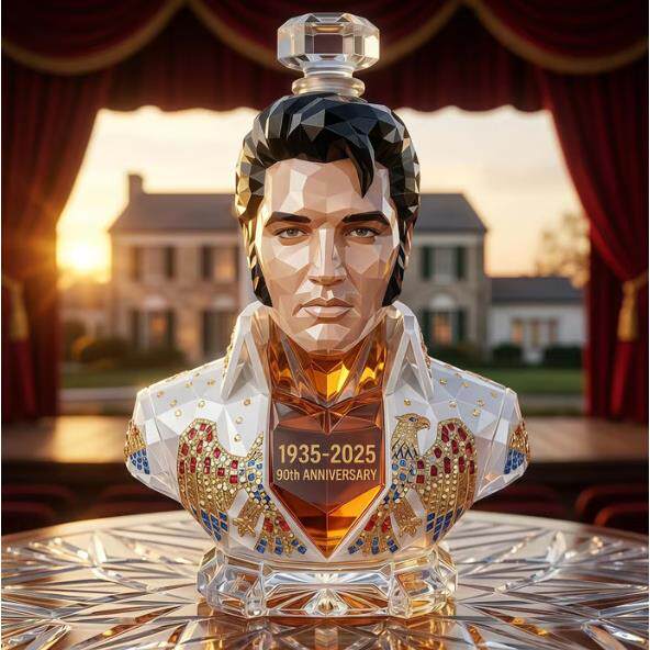 Elvi Presley 90th Anniversary Whiskey Bottle 纪念威士忌酒瓶