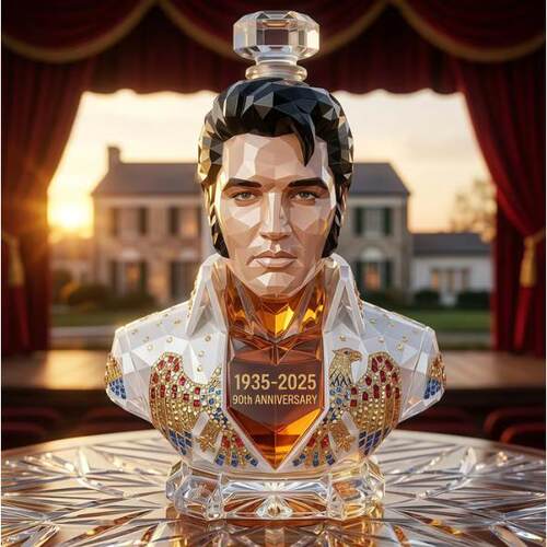 Elvi Presley 90th Anniversary Whiskey Bottle 纪念威士忌酒瓶