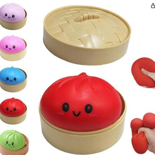 Glitter Dumpling Squishy Box 捏捏乐闪粉包子