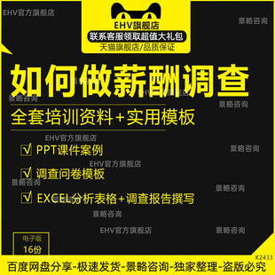 企业员工薪酬满意度调查问卷excel表薪酬调查分析报告薪酬市场调查案例分析薪酬水平调查技巧PPT课件模板